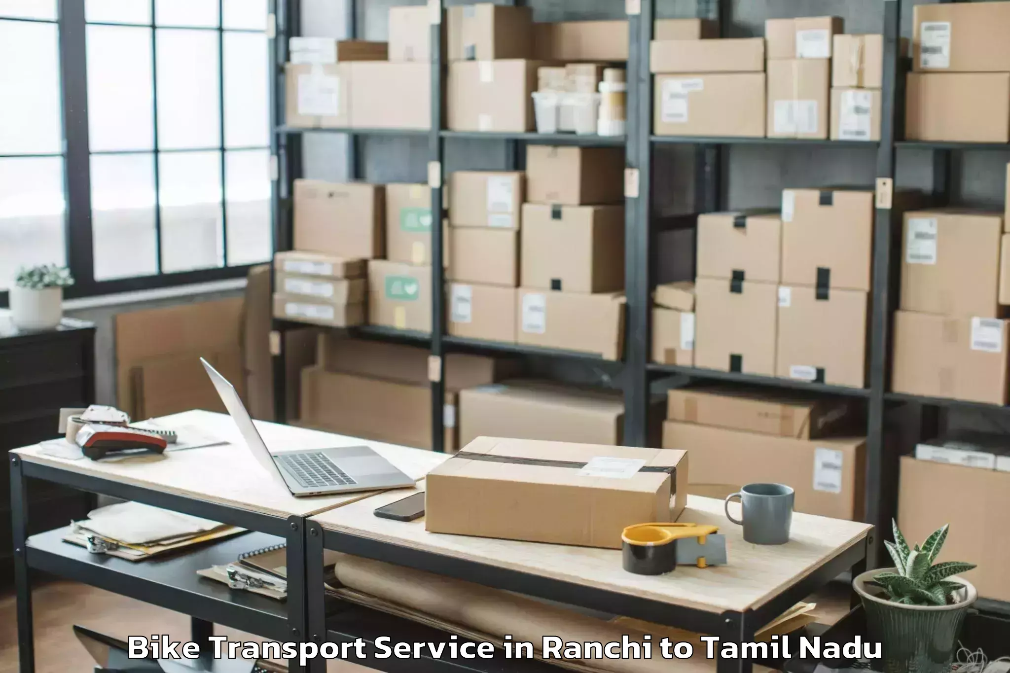 Hassle-Free Ranchi to Thirukattupalli Bike Transport